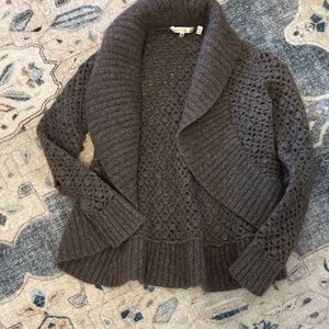 Vince mauve Open Knit Cardigan, cashmere and wool, size small